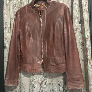 Nicola Berti distressed leather jacket